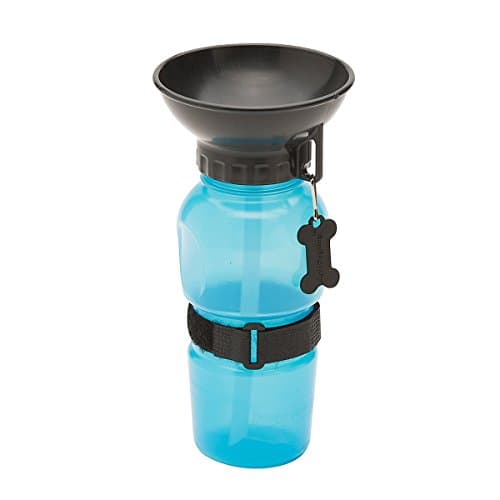 Aquarius Pet Water Bottle with Cup, Ideal for Outdoor Travel with Dog or Cat, Squeezy Bottle means Easy Distribution of Water, No Waste and No Mess