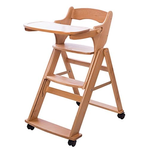 Baby Dining Chair Solid Wood Multifunctional Baby Dining Seat Foldable Portable Child Dinette