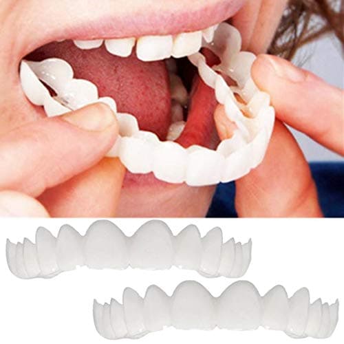 Morwind Teeth Cosmetic,2Pcs Comfort Fit Flex Cosmetic Teeth Denture Teeth Top Cosmetic