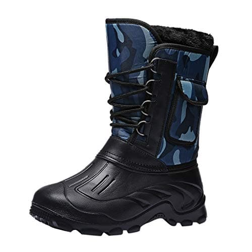 Esharing Men's 10 Inch Waterproof 730G Hunting Boots,Wear Resistant Hiking Combat Shoes,Camouflage Snow Boot