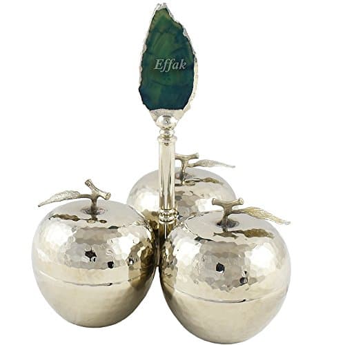 Centerpiece Bowls 7.90 inches, Apple, Serving Bowl, Serveware, Copper, Snack, Decorative Bowls, Cake Stands, Snack Trays, Macaron Stands, Appetizer Plate, Turkish, Coffee Table Styling, Blue Gemstone