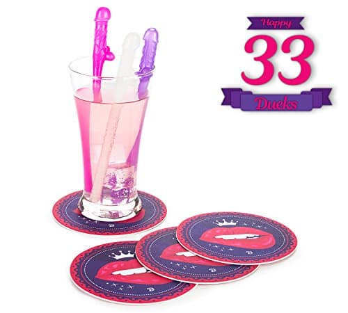 Bachelorette Straws Party Drinking Disposable,33 Pack Purple/Pink/Glow-In-Dark Straws, Bridal Shower &amp; Bachelorette Party Supplies &amp; Party Favor