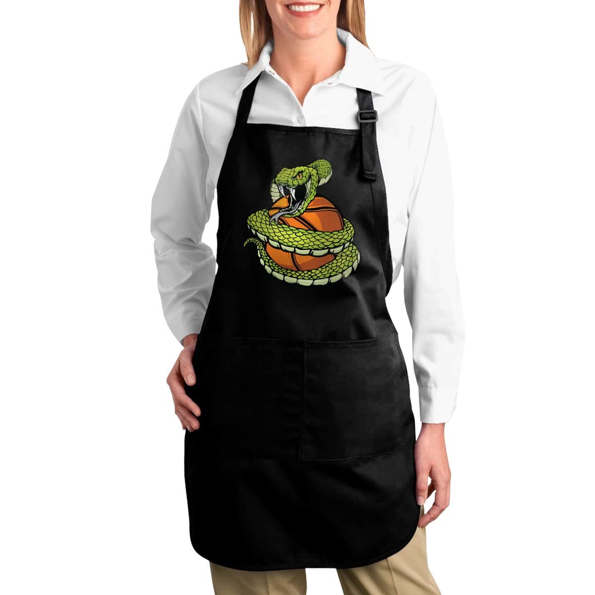Viper Basketball Adjustable Bib Cooking Kitchen Aprons With 2 Pockets For Women Men Chef