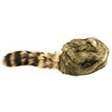 Home CollectionTeen/Adult Faux Fur Hat with Real Raccoon Tail, Large, Cap