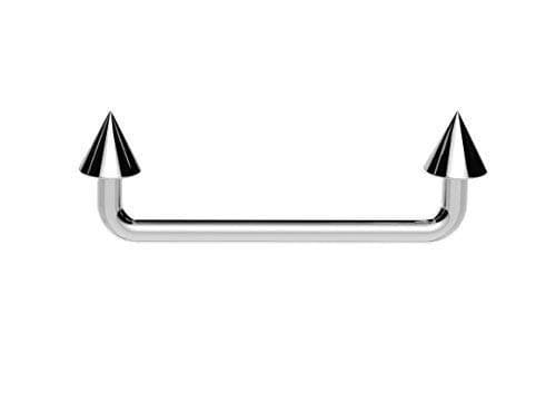 Vault 101 Limited Staple Surface Piercing Barbell Bar (Various Gauges & Lengths) with Cones (1.6mm (14g), 21 MM)