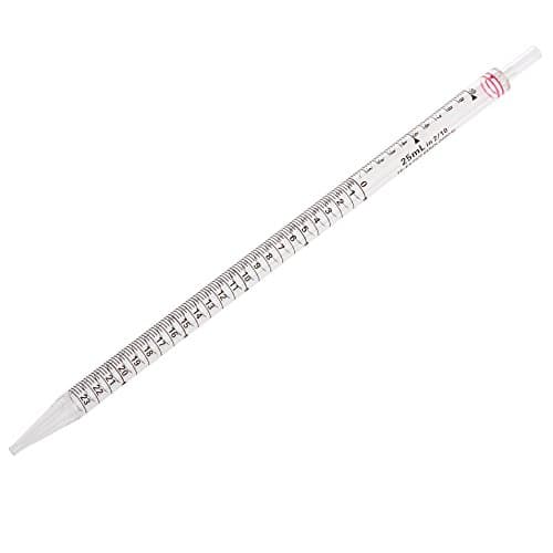 Celltreat FabLabFL4019 25 mL Pipet (Pipette), Sterile, Individually Wrapped in Paper/Plastic Wrapper, 50 per Bag, 25 mm, Polystyrene, Clear (Pack of 200)