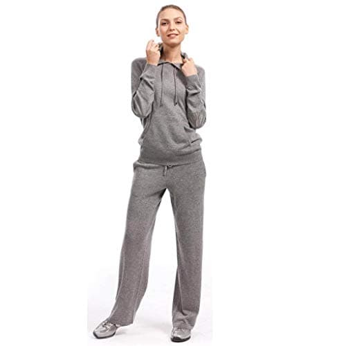 women Lounge Pants - 100% Cashmere Drawstring,Side Pockets, Breathable Comfi & Classy