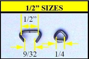 1/2 Stainless Steel Hog Rings (100 Count, 3oz) for Cages, Fencing, Automotive Upholstery, Domestic Upholstery, Floral Arrangements, Gardening