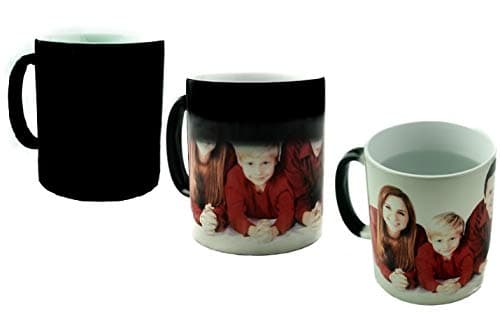 Personalised Magic Mug - Custom Printed Text, Picture or Design on a Magic Heat Sensitive Coffee Cup - Perfect for Customised Gifts, Office Logo or Personal Message - 11 oz Ceramic Mugs