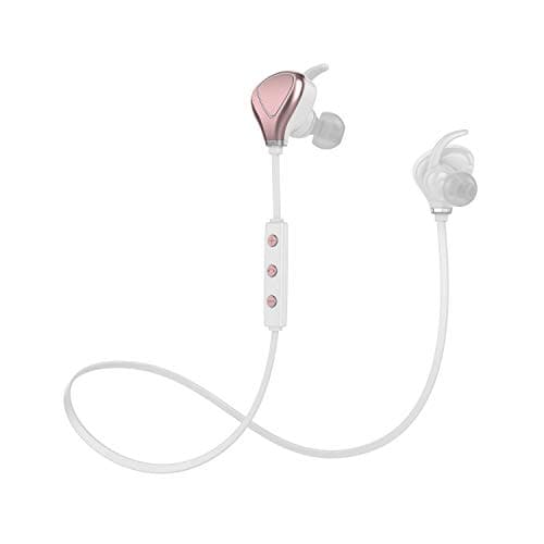 Wireless Bluetooth Headphones, KINGWorld iPhone Headphones Wireless Sports Running with Mic Lightweight Stereo Earbuds Magnetic Sweatproof in-Ear Earphones for iPhone 7/7 Plus(Rose Gold)