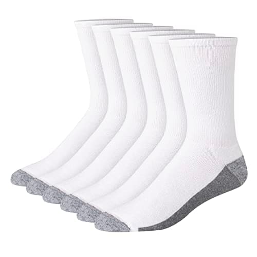 Hanes mens Max Cushioned Crew Socks, Moisture-wicking With Odor Control, Multi-packCrew Sock