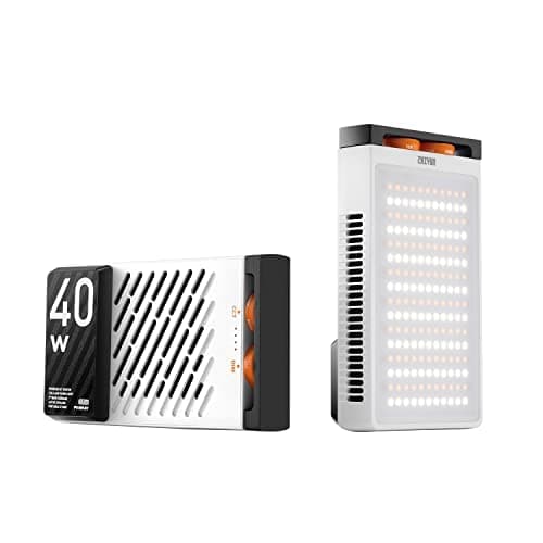 ZHIYUN FIVERAY M40 [Official] Video Light 40W Portable Camera Light, 14000 Lux, CRI/TLCI 96+ 2700-6200K, 320g LED Panel DSLR Photography Lighting Pocket Fill Light for YouTube TikTok Livestream