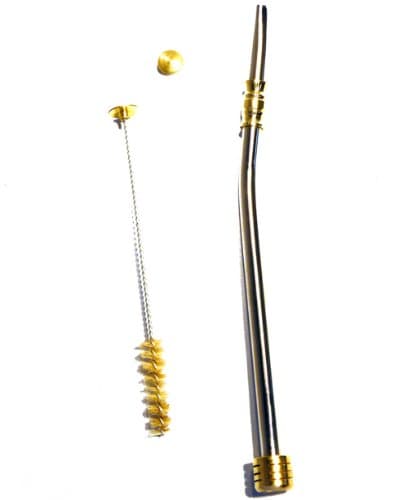 Deluxe Spring Bombilla with cleaning brush