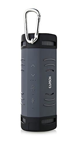 Earson Waterproof Outdoor Speaker Stereo Shockproof Wireless Bluetooth 4.0 Music Speakers Portable Loudspeaker Support Tf Card (Grey)