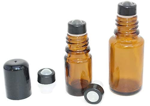 Essential Oil Roller Bottle Glass Ball Inserts for 5 and 15ml Essential Oil Bottles. Pack of 12 GLASS Leak Proof with removable snap ring Roller Tops. Great for Oils, Blends, and DIY.