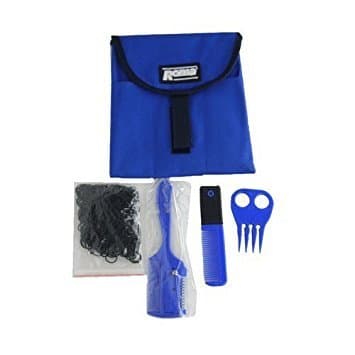 Deluxe Horse Grooming Tools Kit Tote Bag Case Carrier 5 pc (blue)