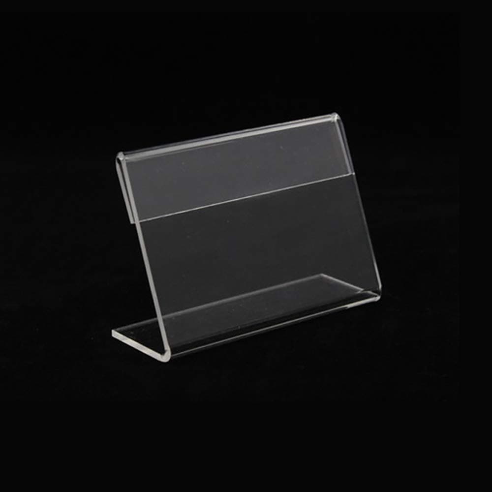100 PCS Mini Acrylic Sign Display Holder 4cm x 2cm Price Name Card Tag Label Stand Case Price Ticket Tagging