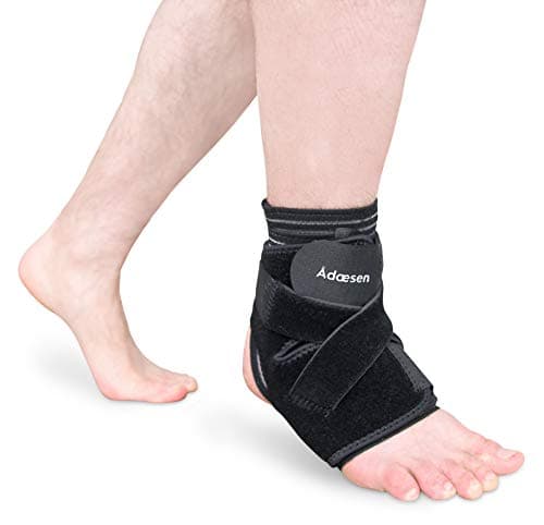 Ankle Brace - 2 in 1 - Open Heel Neoprene Support - Thin Sleeve with Elastic Strap - Achilles Tendon, Plantar Faciitis, Sprain, Strain, Twist, Fracture - Running and Daily
