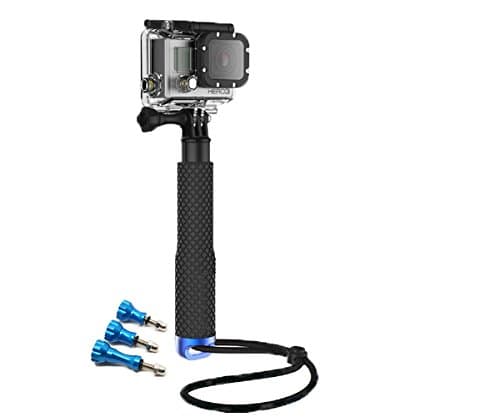 Telescoping Handle Grip for GoPro with Three Bonus Aluminum Thumb Screws for Hero 1 2 3 3+ 4