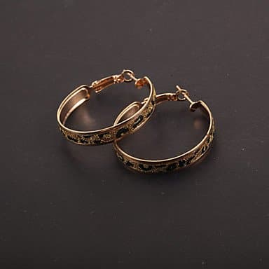 Fashion Leopard Print 3.5cm Hoop Earrings(1 Pair)
