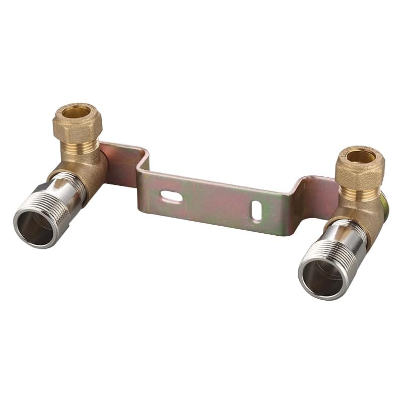 Concealed Shower Faucet Wall Bracket Positioner Connector 15mmx1/2'' for Exposed Thermostatic Bath Shower Mixer Tap,Wall-Mounted Fitting Fixing Plate