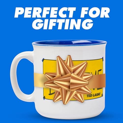 Ted Lasso Believe Ceramic Camper-Style Coffee Mug, 20 Ounces