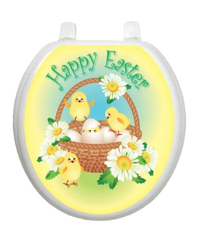 Easter Chicks Toilet Tattoo TT-E712-R Round Bunny Rabbit