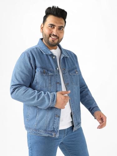 Urbano Plus Men plusjaktp Denim Jacket (pack of 1)