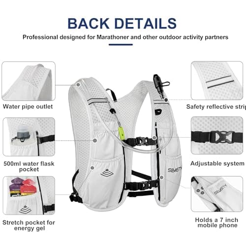 Hydration Vest 5L,Running Vest Pack with 1.5L Water Bladder,Lightweight Water Backpack for Hiking Running Cycling