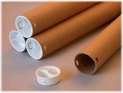 Erdie Industries Twist-N-Pull Mailing Tube, Brown Kraft, 12 Pack, 2" ID, 18" Length