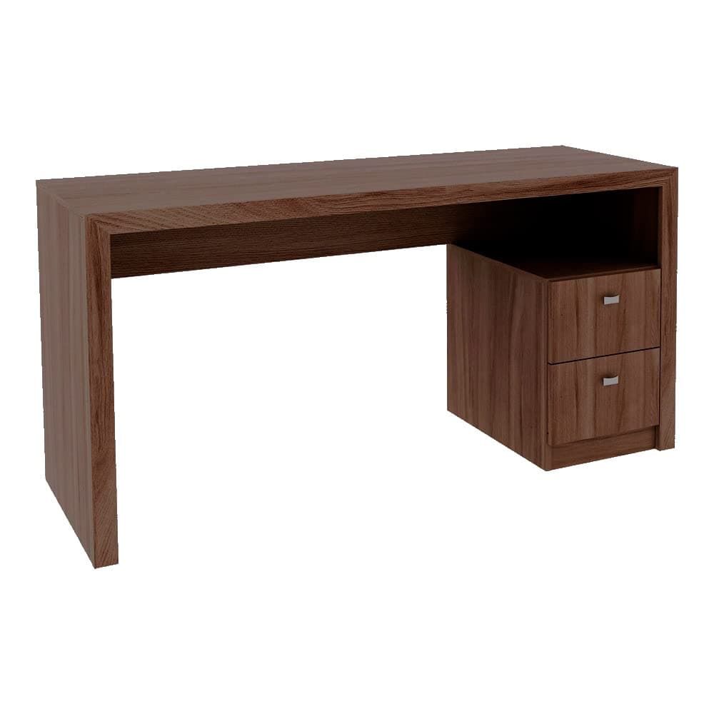 Tecnomobili Office Table With 2 Drawers, Oak 74.5 X 135.8 X 46.5 Cm