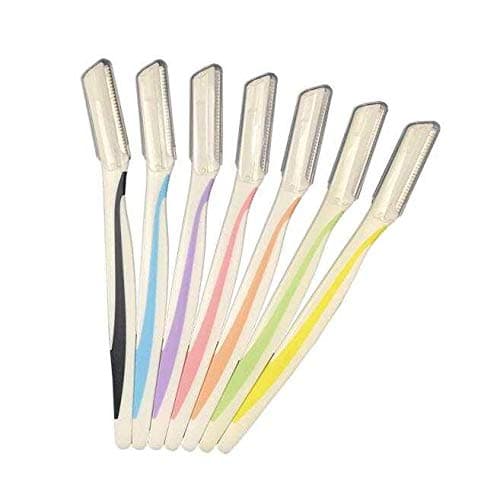 SanNap Women's Face Razor, Eyebrow Razor, Bikini Line - 3 Count, Stainless Steel, Contemporary, Non-Slip, Flexible Handle - For Easy & Safe Facial Hair Removal