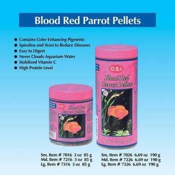 AOSI7016 Blood Red Parrot Pellet Fish Food, 3-Ounce