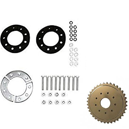 DONSP1986 Sprocket and Clamp Assembly 36 Teeth 9 Holes Sprocket & Sprocket Installation Set-66cc/80cc Gas Motor Engine Kit