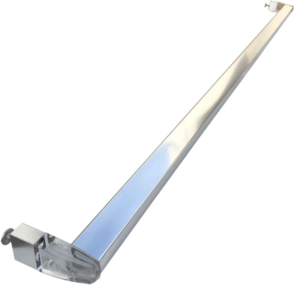 Gordon Glass® 25" Long Chrome Framed Sliding Shower Door Towel Bar with Clear Acrylic Brackets