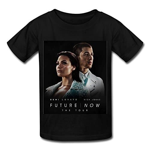 HANJ The Tour Demi Lovato & Nick Jonas T Shirt for Big Boys' Girls' White Apparel