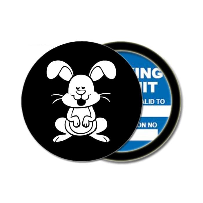 JasonCarlMorgan JCM Bunny MOT License Tax Disc Permit Holders, Black