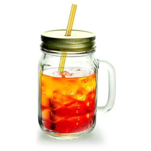 Asobu Shindig Glass Mug, Gold/Yellow