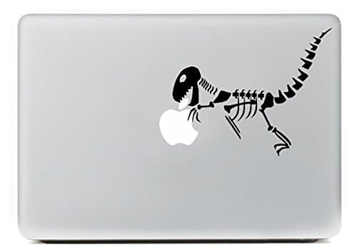 Vati Leaves Removable Creative Dinosaur Skeleton Decal Sticker Skin Art Black for Apple Macbook Pro Air Mac 13" 15" inch/Unibody 13" 15"Inch Laptop