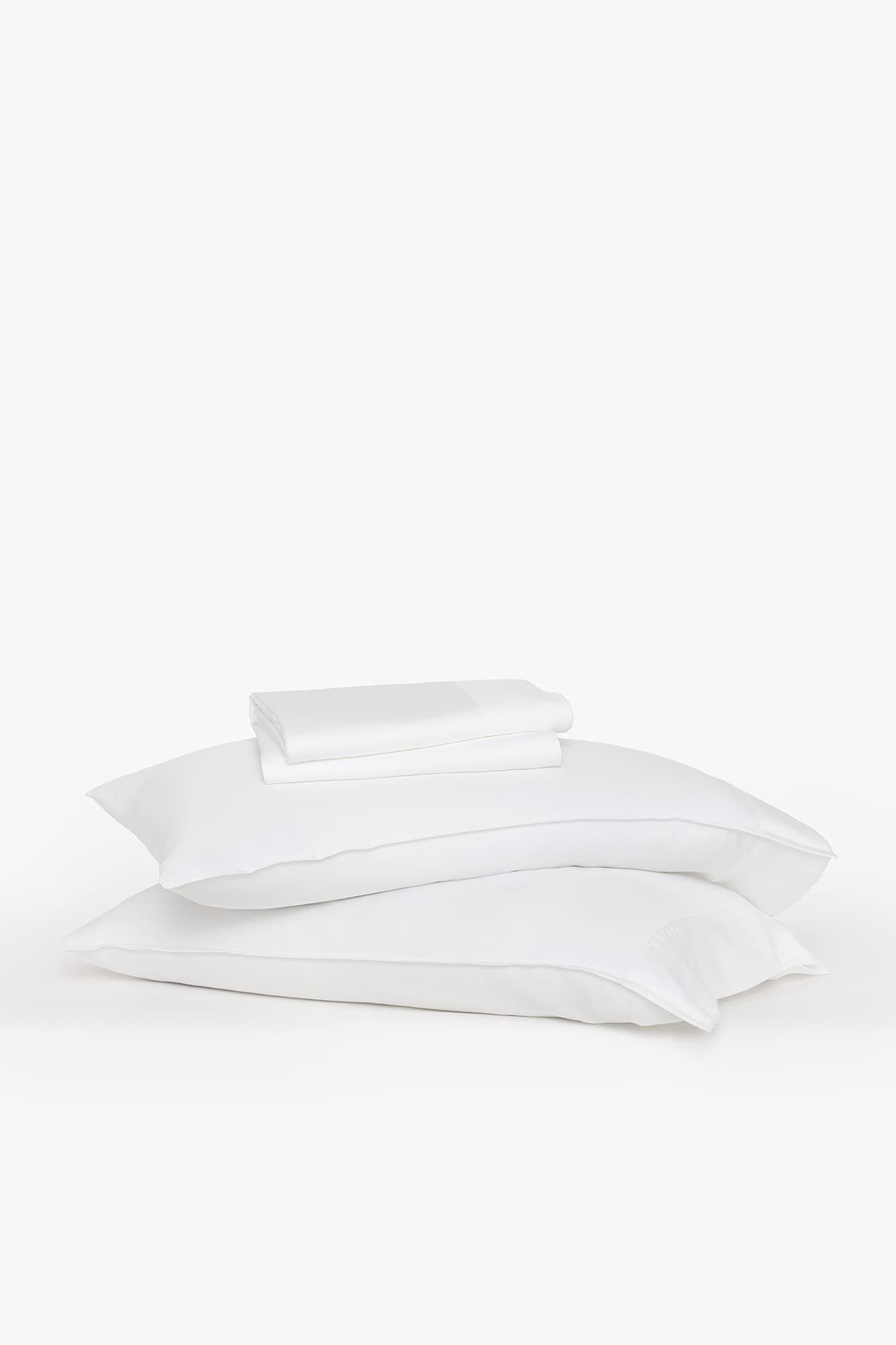 Buffy100% Eucalyptus Lyocell Sheet Set - Silky Soft, Cool-to-The-Touch, Naturally-Dyed 4 Piece Set w/ 15” Deep Pockets (White, King)