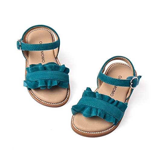 Girls Sandals Open Toe Princess Flat Sandals with Ruffle Summer Sandals (Toddler/Little Kid)