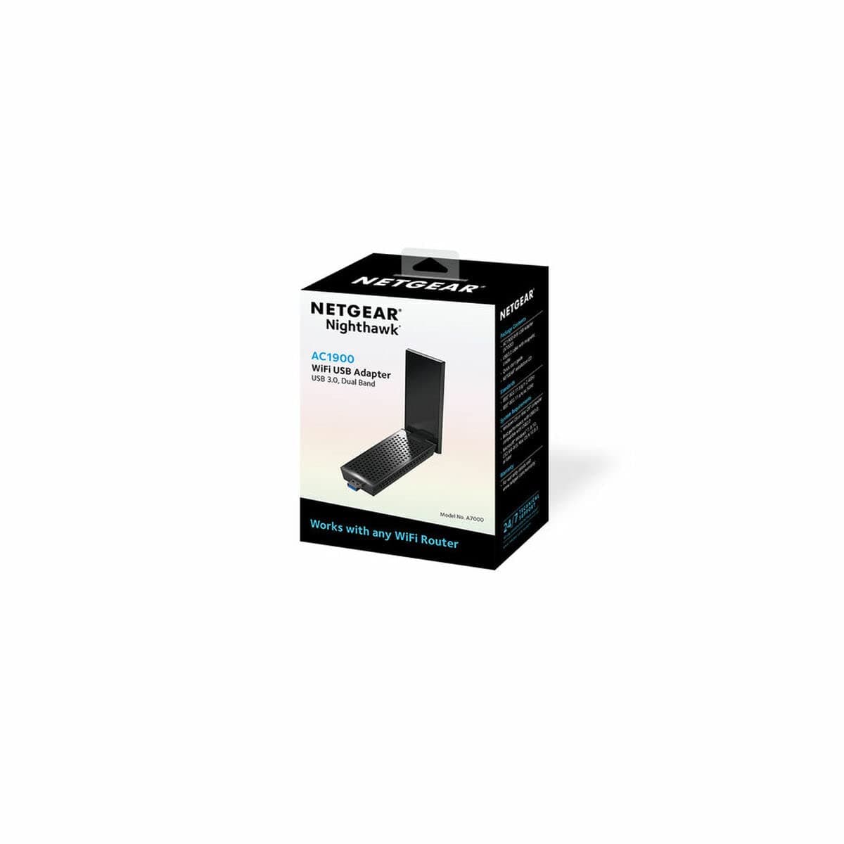 NETGEAR A7000-10000S Nighthawk AC1900 Wi-Fi USB Adapter (USB 3.0, Dual Band Wi-Fi, Magnetic Cradle Included)
