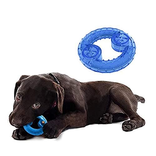 MushroomCat Pet Dog Arctic Freeze Products Puppy Teething Interactive Cooling Teether Chew Toys 2 Pack(Doughnut XL)