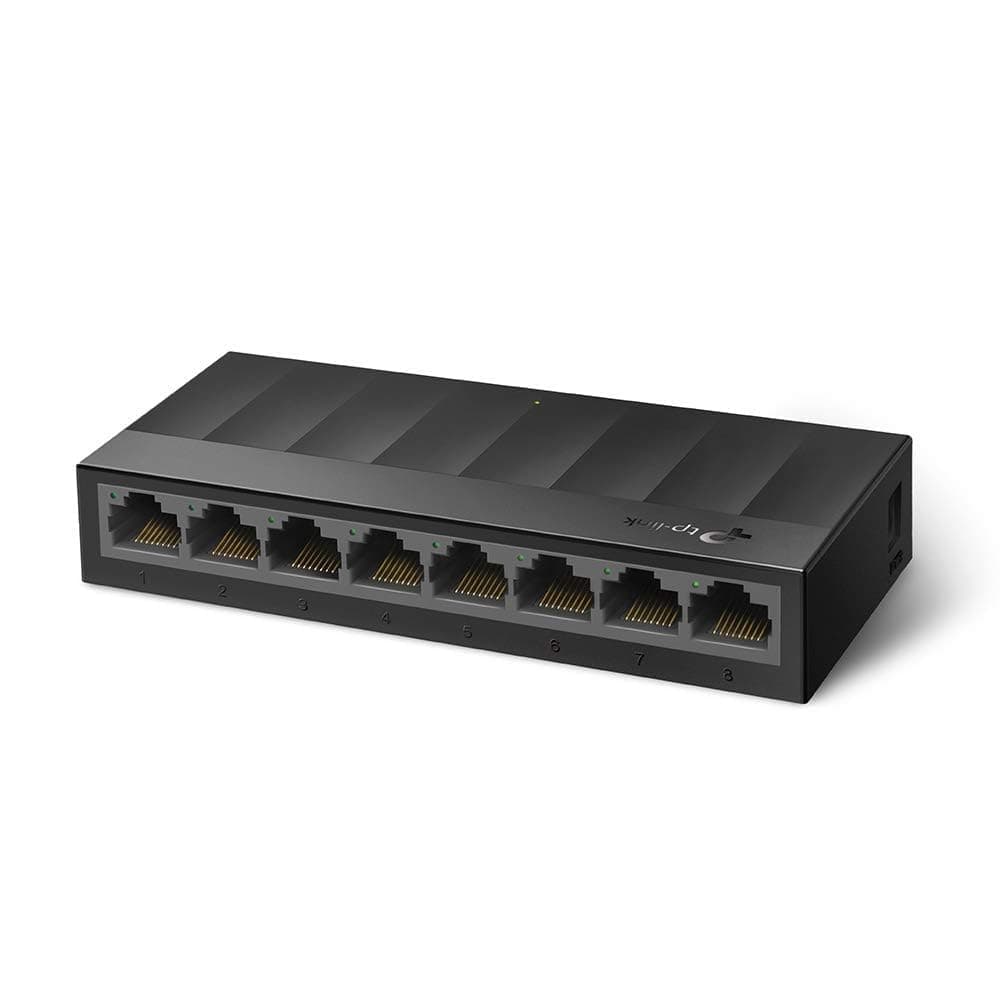 TP-Link Litewave 8 Port Gigabit Ethernet Switch | Desktop Ethernet Splitter | Plastic Case | Unshielded Network Switch | Plug & Play | Fanless Quiet | Unmanaged (LS1008G)