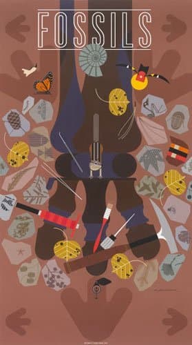Charley Harper Poster"Fossils"