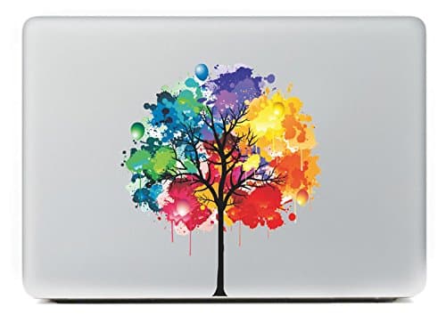 NetsPower New Fashion Colorful Pattern Vinyl Decal Sticker Power-up Art Black for Apple MacBook Pro/Air 13