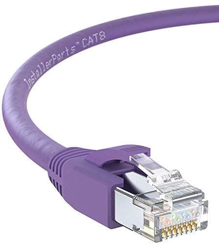 InstallerParts Ethernet Cable CAT8 Cable 5 FT - Purple - Professional Series - 40Gigabit/Sec Network/High Speed Internet Cable for Router, Modem,Gaming/2000 MHZ, 24AWG
