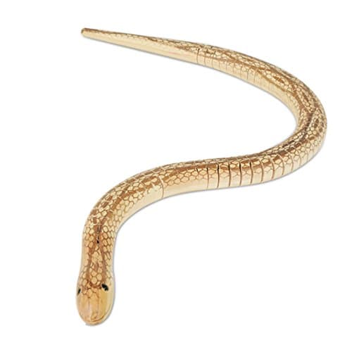 Wolfbush Wooden Snake Toy, 1PC Practical Joke Garden Props Small Wiggle Snake Trick Toy for Children - Random Color