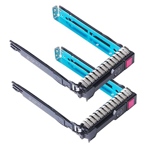 2-PACK 2.5" SAS/SATA Hard Drive Tray Caddy Replacement For HP ProLiant G9 G8 Gen9 Gen8 Compatible with 651687-001 651320-001 (Only fit for 2.5" SFF) Rev4.010