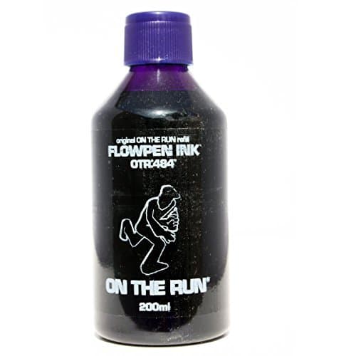 OTR .484 On The Run Flowpen Permanent Ink Refill 200ml for Street Art Empty Graffiti Markers, Mops and Dripsticks (Violet) by OTR